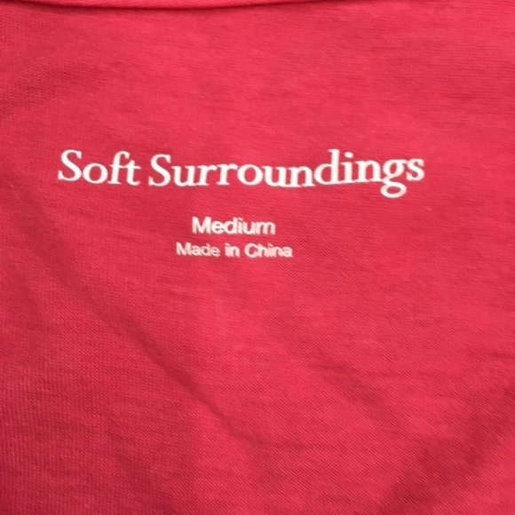 Soft Surroundings Amalfi Lipstick Pink Sleeveless V-neck Pullover Midi Dress - Picture 9 of 16